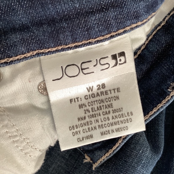 Joe's Cigarette Fit Jeans Size 28 - Picture 8 of 9